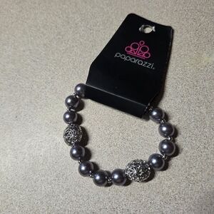 🌹#79 Paparazzi Silver Classic Bracelet with Metallic Accents
